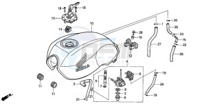 CB750F2 SEVEN FIFTY drawing FUEL TANK