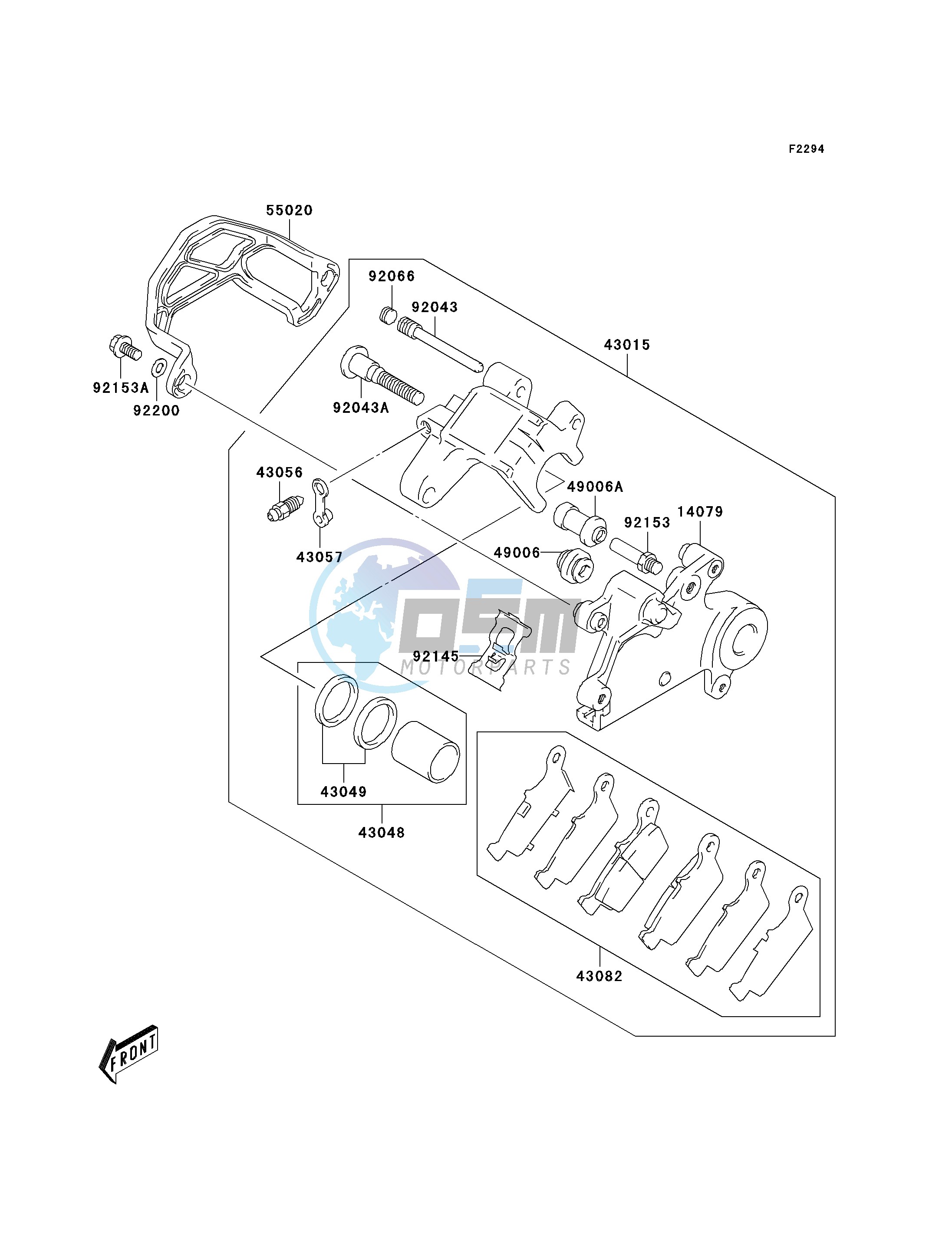 REAR BRAKE-- KLX400-B1- -