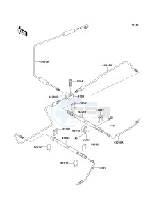 KAF 950 C [MULE 3010 TRANS4X4 DIESEL] (C7F) C7F drawing BRAKE PIPING