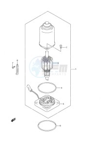 DF 25 drawing PTT Motor Remote Control w/Power Tilt