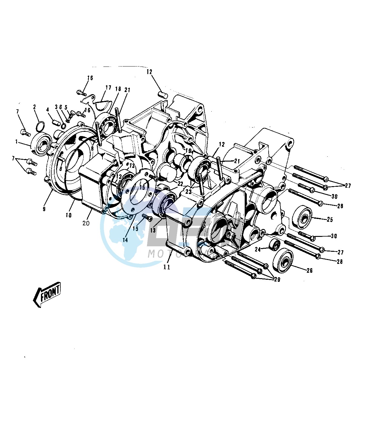 CRANKCASE -- 74-75 B_C- -