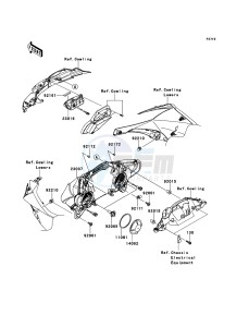 NINJA_ZX-10R ZX1000JBF FR GB XX (EU ME A(FRICA) drawing Headlight(s)