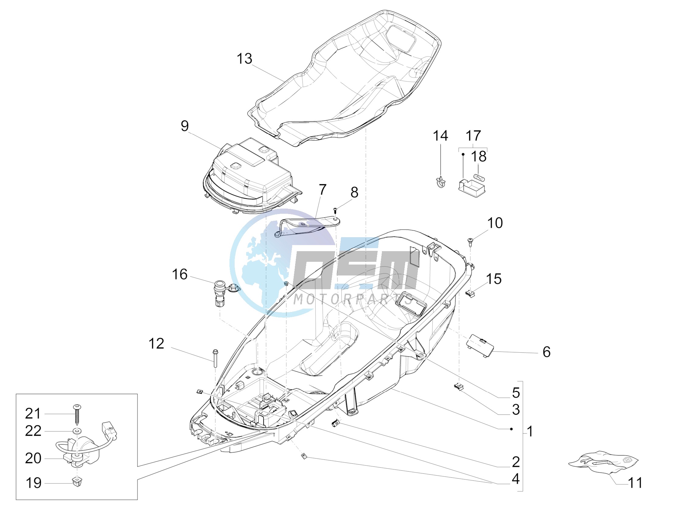 Helmet housing - Undersaddle