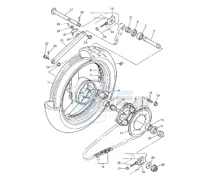 YZF SP 750 drawing REAR WHEEL