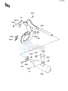 KX 250 B [KX250] (B1) [KX250] drawing MUFFLER