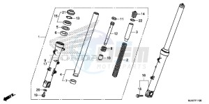 CB500F Europe Direct - (ED) drawing FRONT FORK