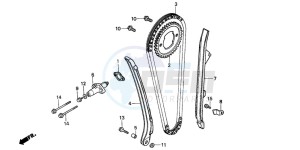 TRX300FW FOURTRAX 300 4X4 drawing CAM CHAIN/TENSIONER