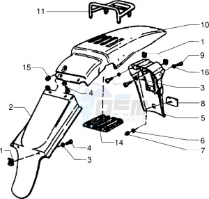 Surfer 50 drawing Rear mudguard