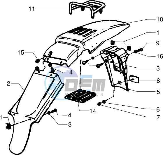 Rear mudguard