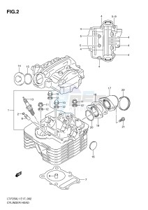 LT-F250 (E17) drawing CYLINDER HEAD