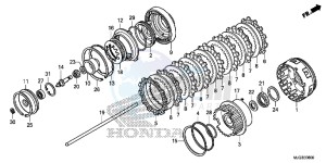 GL1800BF F6B Bagger - GL1800BF UK - (E) drawing CLUTCH