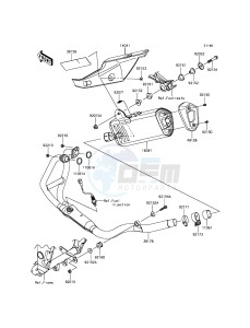 NINJA_300_ABS EX300BFF XX (EU ME A(FRICA) drawing Muffler(s)