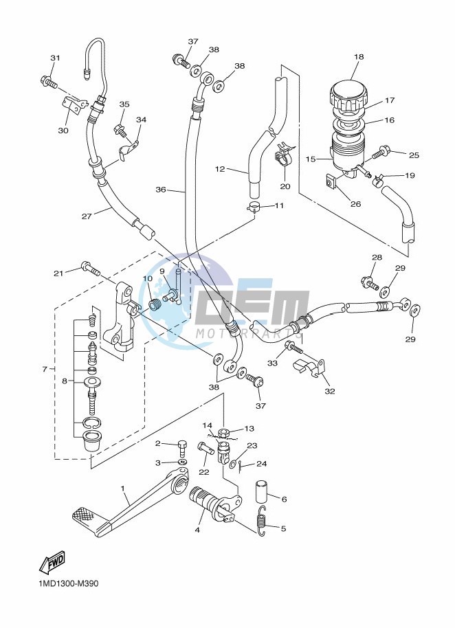 REAR MASTER CYLINDER