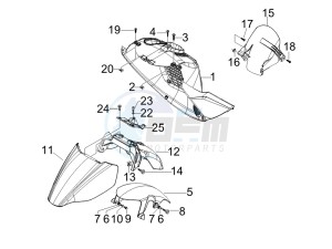 X7 125 Euro 3 drawing Wheel housing - Mudguard