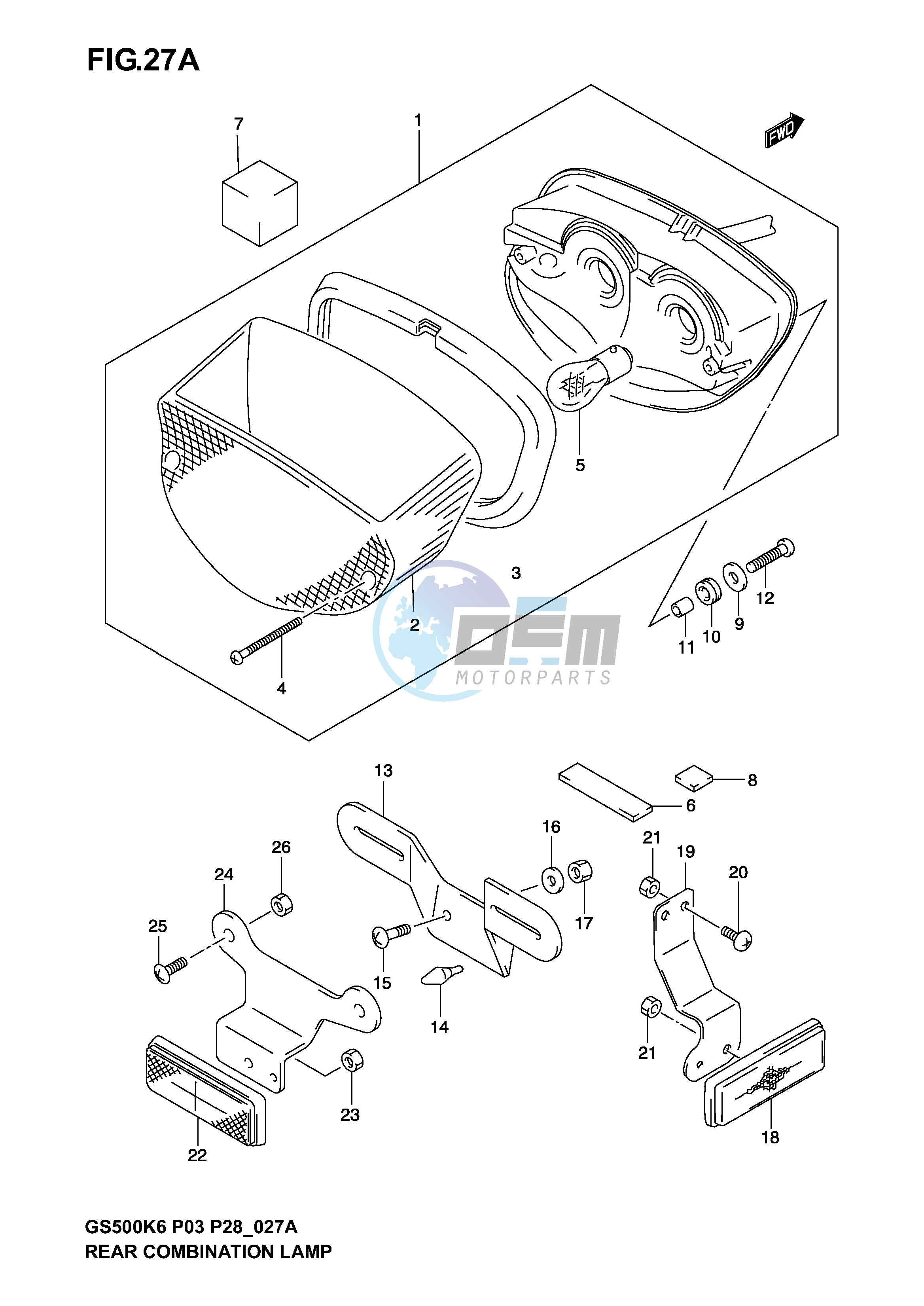 REAR COMBINATION LAMP (MODEL K4 K5 K6)