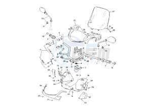 YP R X-MAX 125 drawing STEERING HANDLE- CABLE
