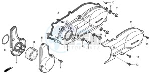 NSS250A JAZZ drawing LEFT CRANKCASE COVER