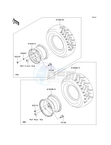 KVF 650 E [BRUTE FORCE 650 4X4 HARDWOODS GREEN HD] (E6F-E9F) E6F drawing WHEELS_TIRES