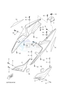 YZF-R125 R125 (5D7J 5D7J 5D7J) drawing SIDE COVER