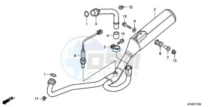 VTR2509 U drawing EXHAUST MUFFLER