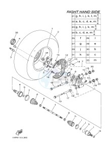 YFM550FWAD YFM5FGPB GRIZZLY 550 EPS (1HSA) drawing REAR WHEEL 2