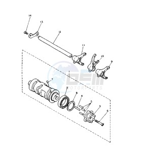 XV VIRAGO 11000 drawing SHIFT CAM-FORK