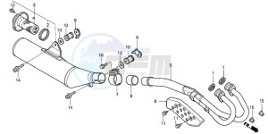 TRX400EX FOURTRAX 400 EX drawing EXHAUST MUFFLER