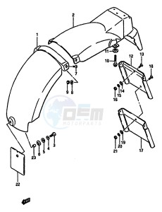 GSX-R750 (F-G-H) drawing REAR FENDER