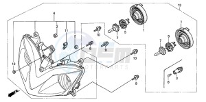 CBR600F4 drawing HEADLIGHT