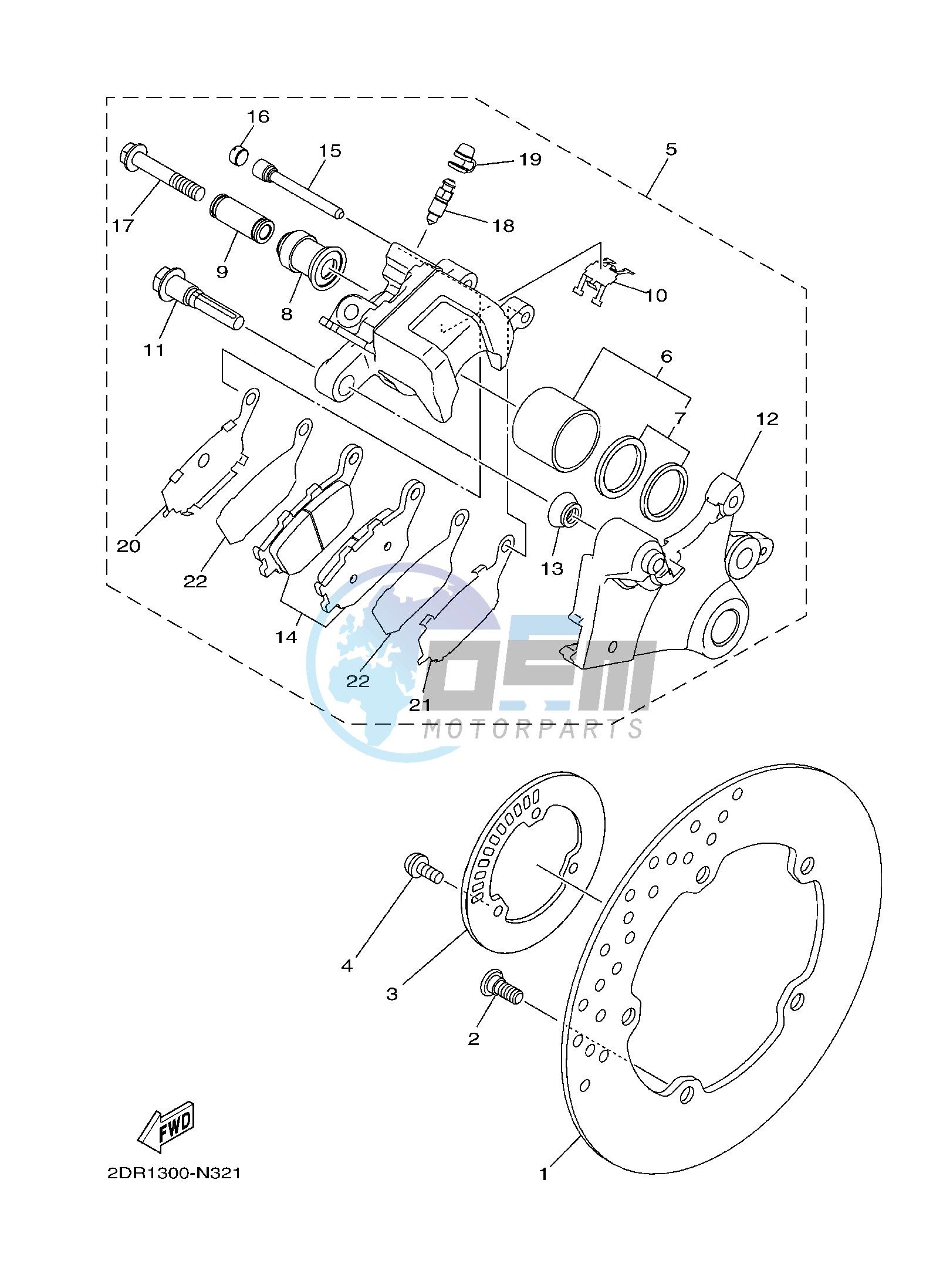 REAR BRAKE CALIPER