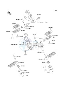 ZX 900 C [NINJA ZX-9R] (C1-C2) [NINJA ZX-9R] drawing FOOTRESTS