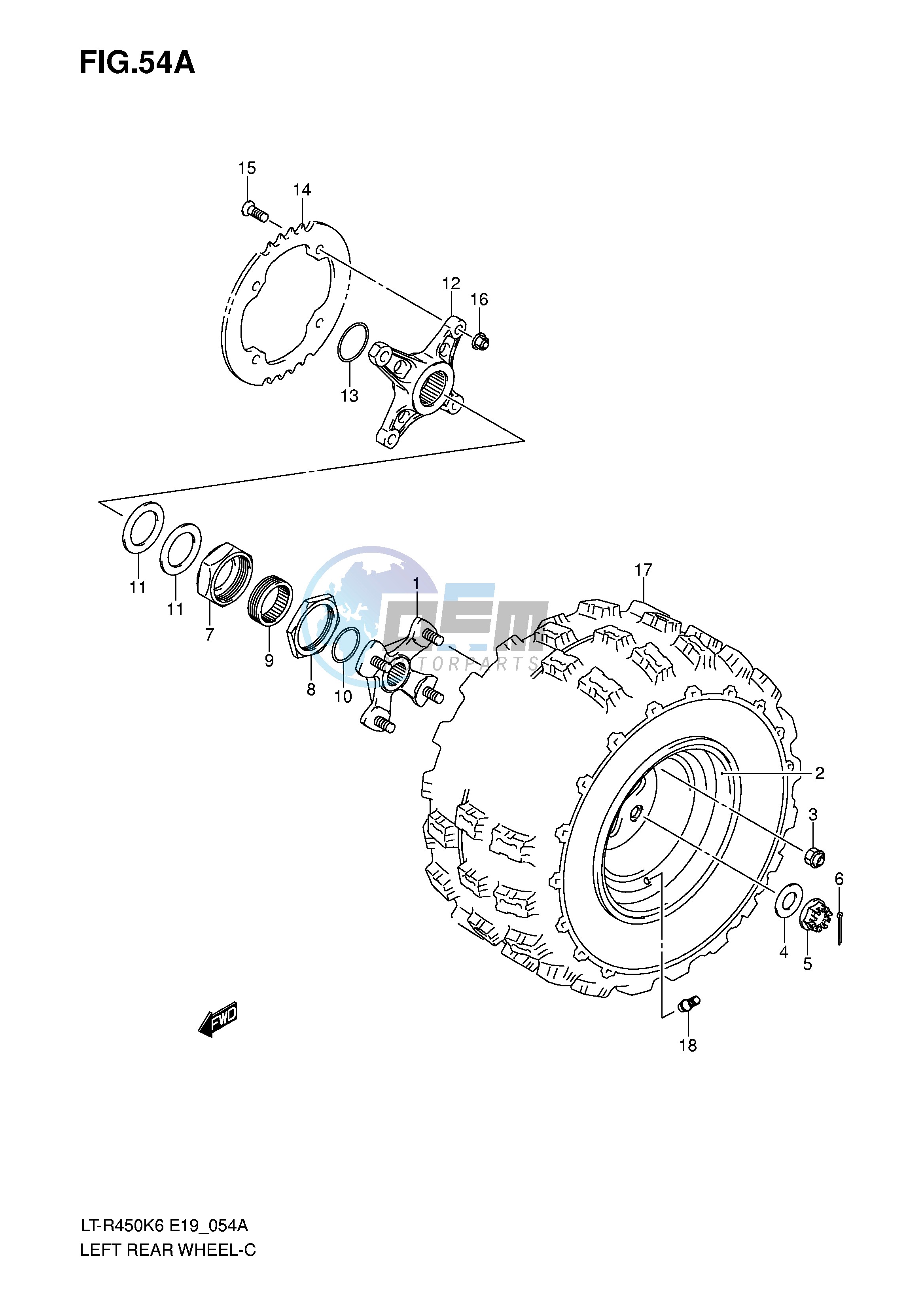 LEFT REAR WHEEL (MODEL K8 K9 L0)