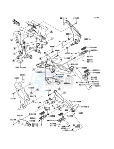 ER-6f ABS EX650D9F GB XX (EU ME A(FRICA) drawing Footrests