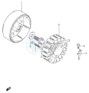 GSX-R750 (E2) drawing GENERATOR