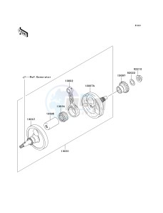 KX 250 N [KX250F] (N1) [KX250F] drawing CRANKSHAFT