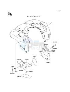 KVF650_4X4 KVF650FDF EU GB drawing Flap