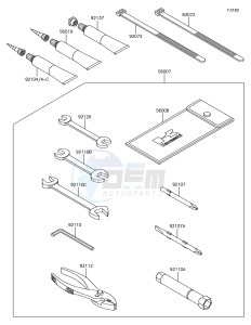 JET SKI ULTRA LX JT1500KJF EU drawing Owner's Tools