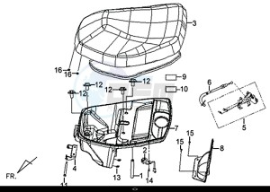 X'PRO 50 (45 Km/h) (AE05W9-EU) (E4) (L8-M1) drawing SEAT REAR GRIP