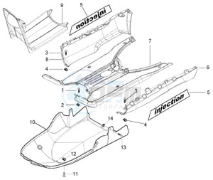 NRG 50 power purejet drawing Footboard - spoiler