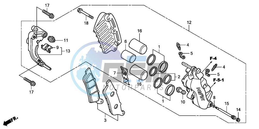 FRONT BRAKE CALIPER (FES1253-5)(FES1503-5)