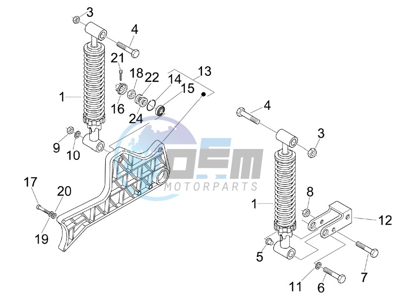 Rear suspension - Shock absorbers