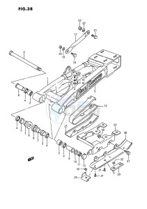 LT250R (E1) drawing REAR SWINGING ARM (MODEL L)