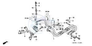 VFR8009 UK - (E / MME TWO) drawing REAR BRAKE HOSE (VFR800)