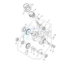 YBR 125 drawing CRANKSHAFT AND PISTON