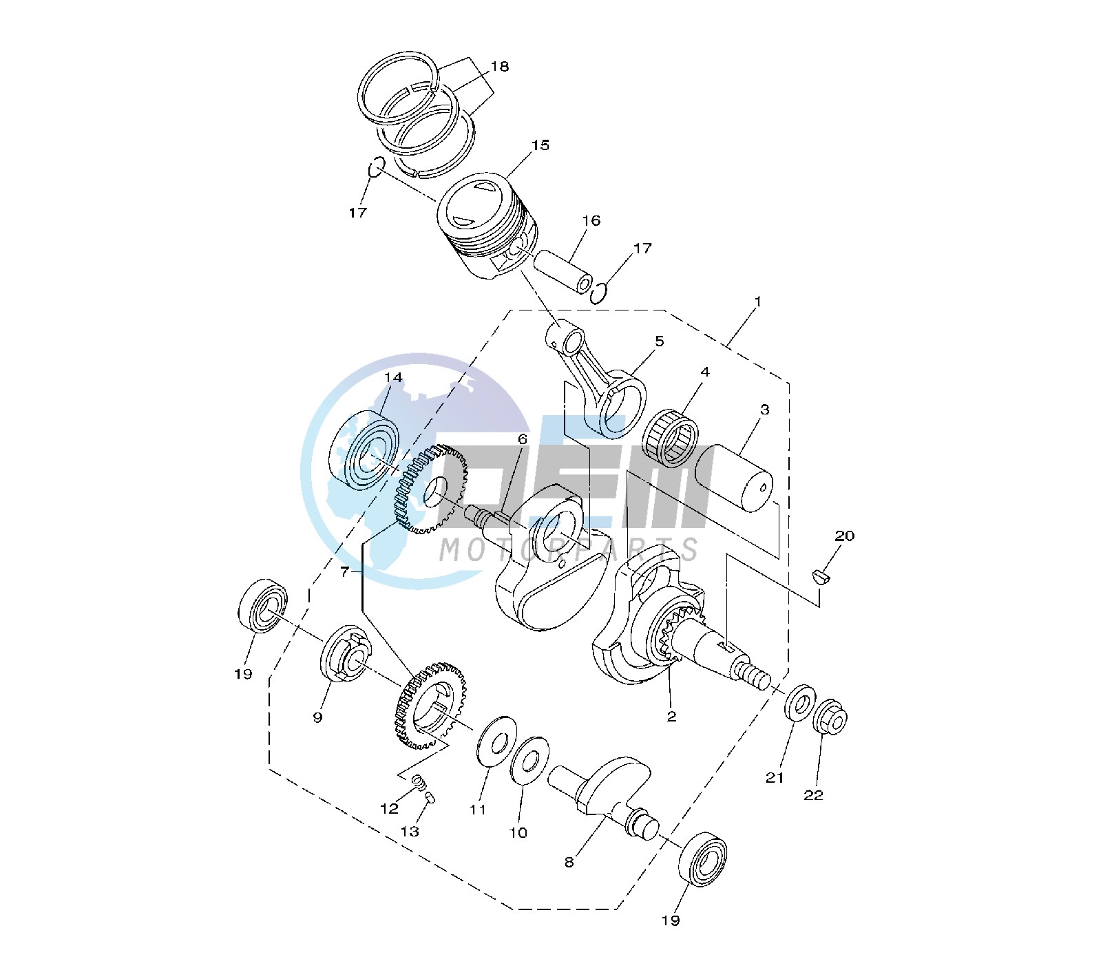 CRANKSHAFT AND PISTON