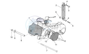 Mojito 50 Custom eng. Piaggio drawing Engine - rear shock absorber