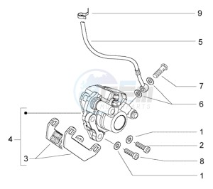 NRG 50 power purejet drawing Front brake caliper