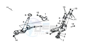 MAXSYM 600I ABS drawing FRONT FORK/ STEERING STEM