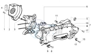 Liberty 50 2t RST drawing Trasmission cover - Scrool cover