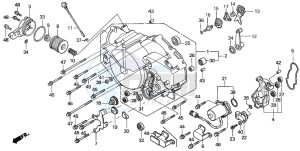 TRX350FM RANCHER 4X4 drawing FRONT CRANKCASE COVER (2)